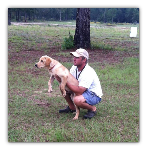 Caleb with Lab